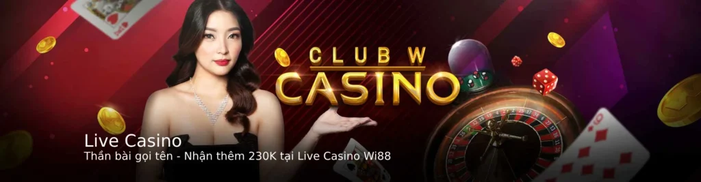 Banner live casino tại wi88